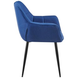 Silla de comedor Roseville en tela azul Silla de comedor Roseville en tela azul