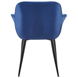 Silla de comedor Roseville en tela azul Silla de comedor Roseville en tela azul