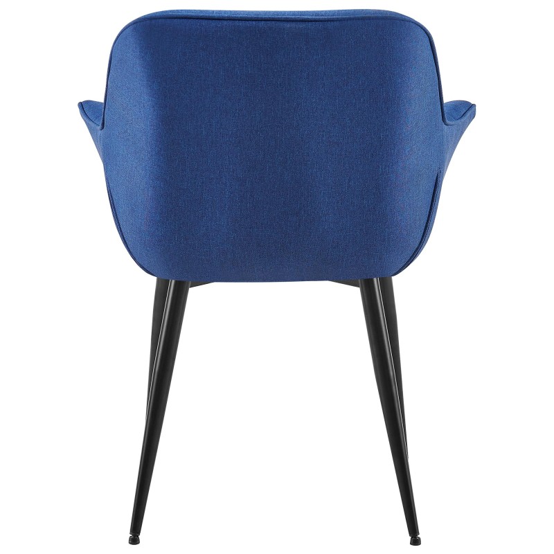Silla de comedor Roseville en tela azul