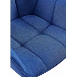 Silla de comedor Roseville en tela azul Silla de comedor Roseville en tela azul