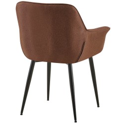 Silla de comedor Roseville en tela marrón Silla de comedor Roseville en tela marrón