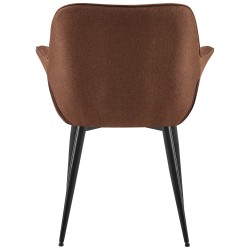 Silla de comedor Roseville en tela marrón Silla de comedor Roseville en tela marrón