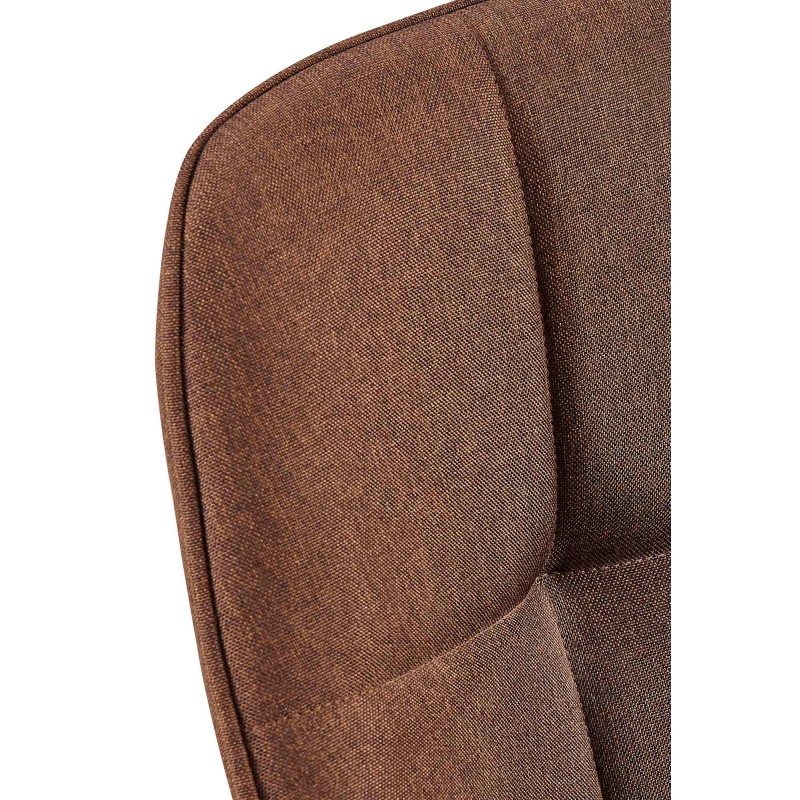 Silla de comedor Roseville en tela marrón