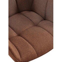 Silla de comedor Roseville en tela marrón Silla de comedor Roseville en tela marrón