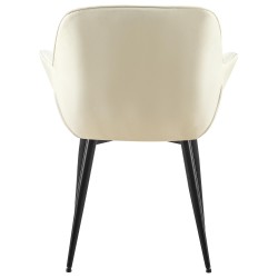 Silla de comedor Roseville en tela color crema Silla de comedor Roseville en tela color crema