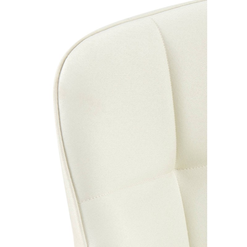 Silla de comedor Roseville en tela color crema