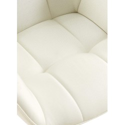 Silla de comedor Roseville en tela color crema Silla de comedor Roseville en tela color crema
