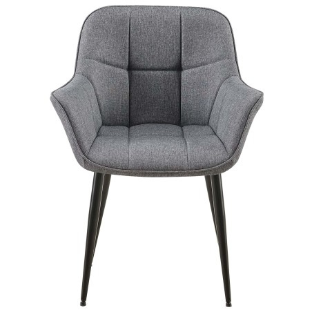 Silla de comedor Roseville en tela gris oscuro