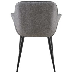 Silla de comedor Roseville en tela gris oscuro Silla de comedor Roseville en tela gris oscuro