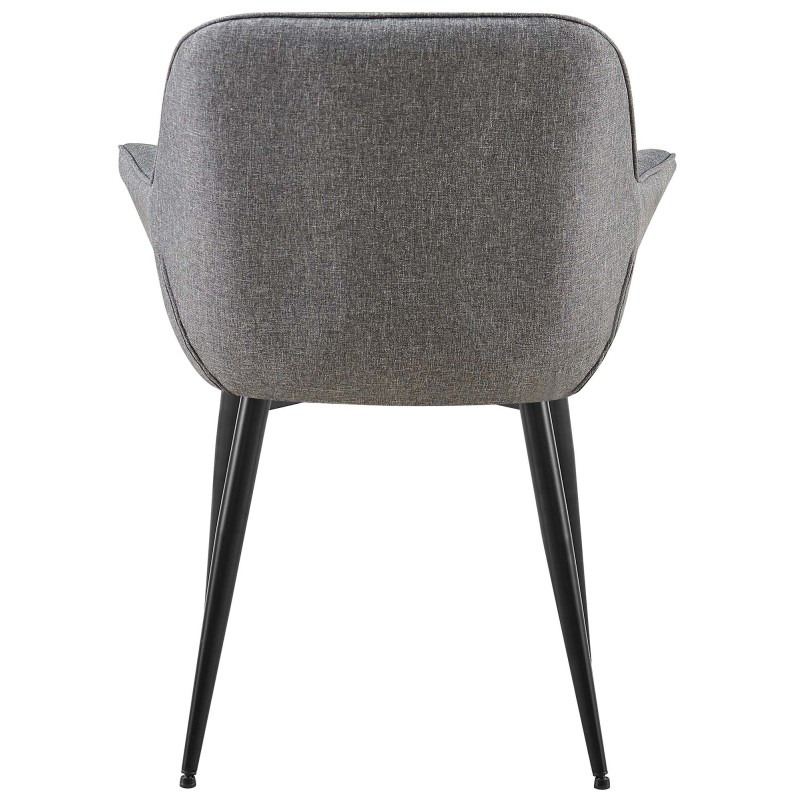 Silla de comedor Roseville en tela gris oscuro
