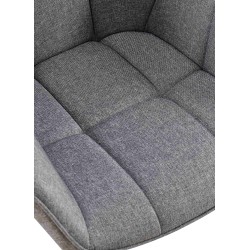 Silla de comedor Roseville en tela gris oscuro Silla de comedor Roseville en tela gris oscuro