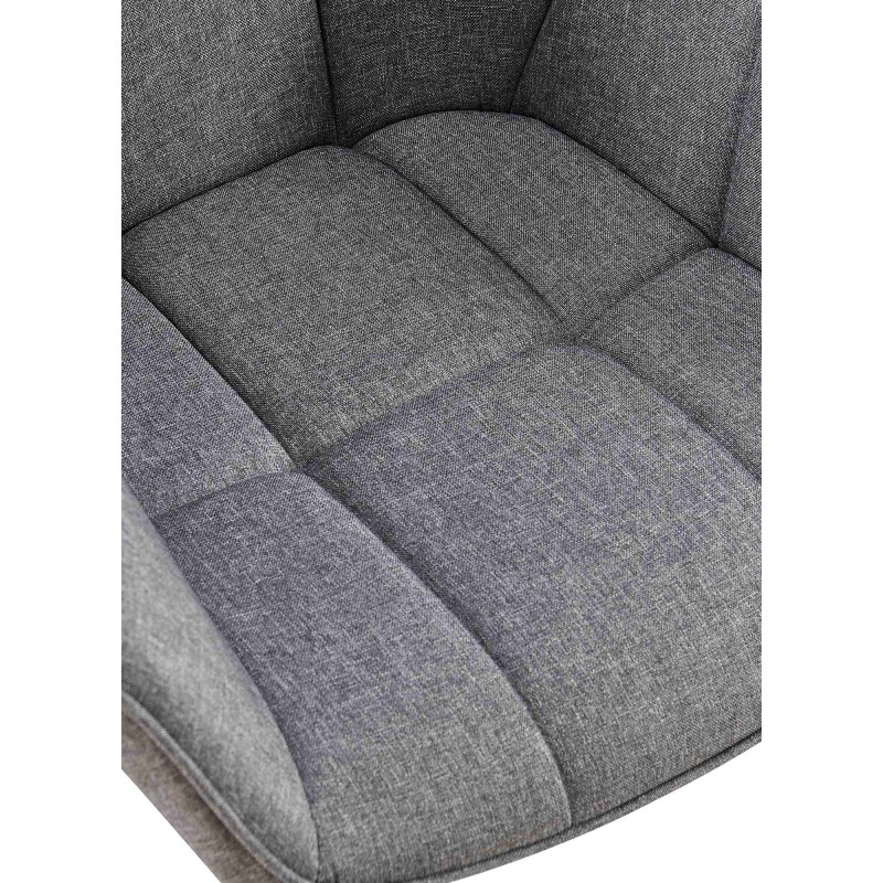 Silla de comedor Roseville en tela gris oscuro