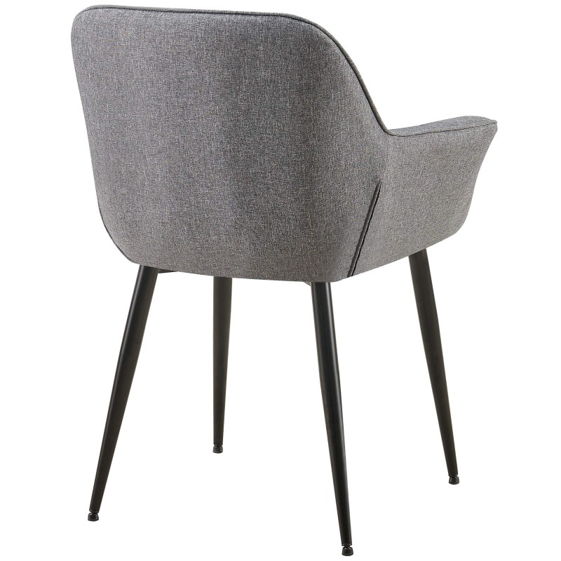 Silla de comedor Roseville en tela gris oscuro