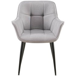 Silla de comedor Roseville en tela gris