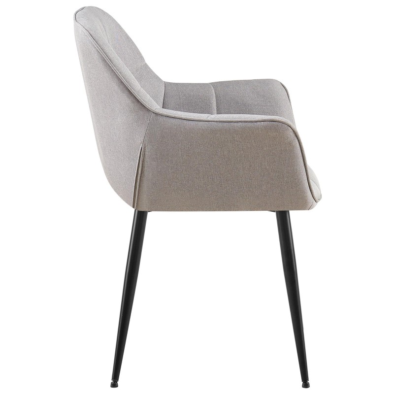 Silla de comedor Roseville en tela gris