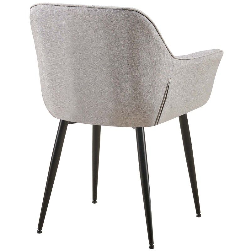 Silla de comedor Roseville en tela gris