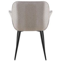 Silla de comedor Roseville en tela gris Silla de comedor Roseville en tela gris
