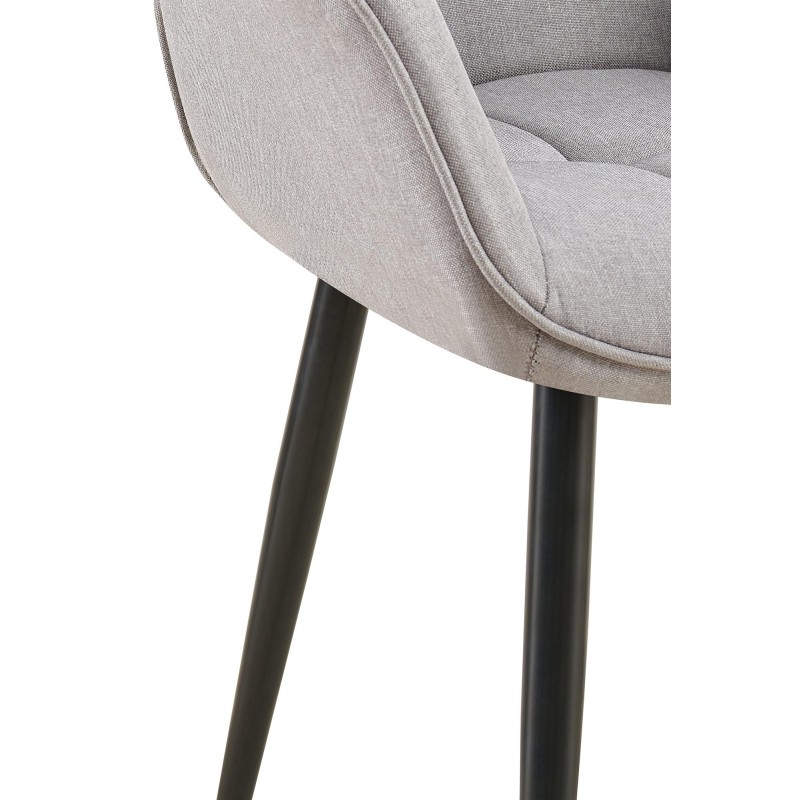 Silla de comedor Roseville en tela gris