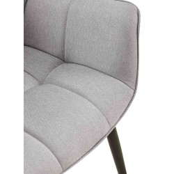 Silla de comedor Roseville en tela gris Silla de comedor Roseville en tela gris