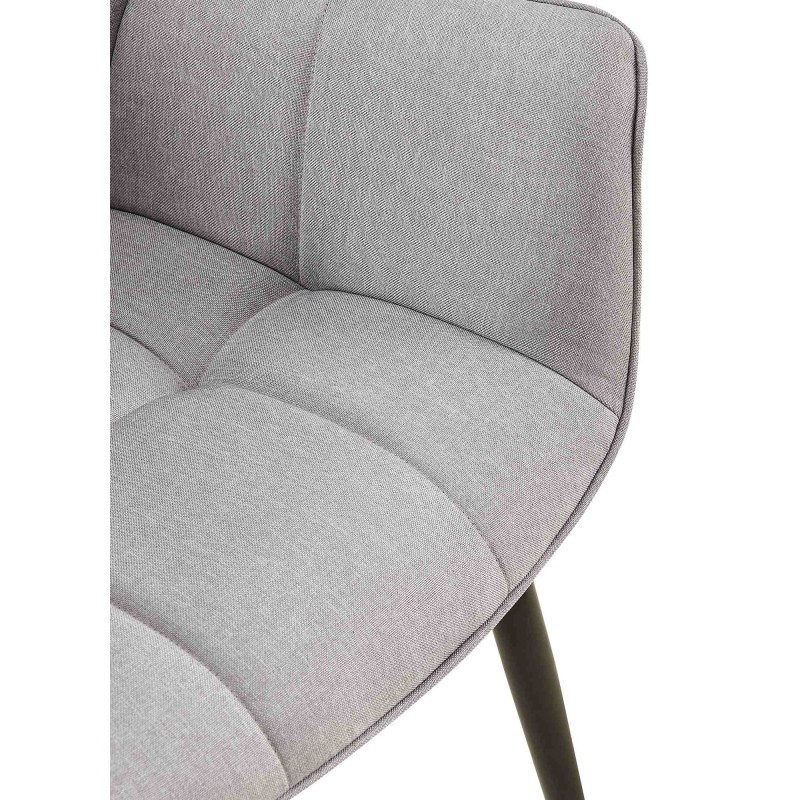 Silla de comedor Roseville en tela gris