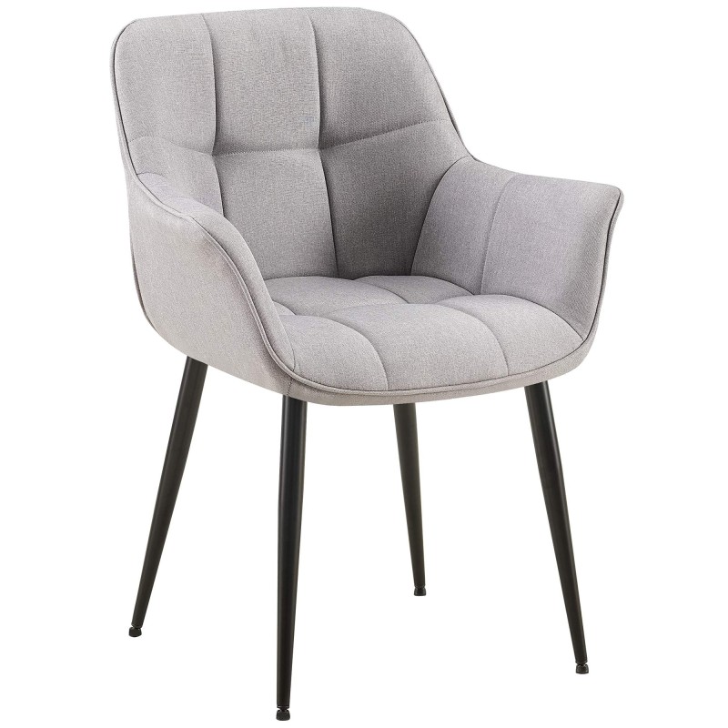 Silla de comedor Roseville en tela gris