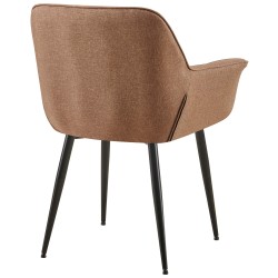 Silla de comedor Roseville en tela color topo