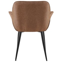 Silla de comedor Roseville en tela color topo