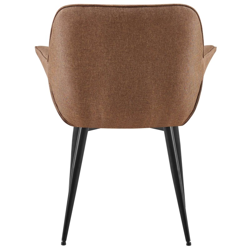 Silla de comedor Roseville en tela color topo