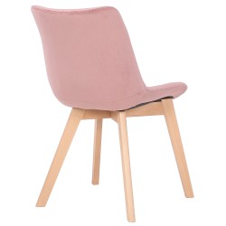Silla de comedor Passaic de terciopelo rosa Silla de comedor Passaic de terciopelo rosa