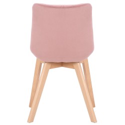 Silla de comedor Passaic de terciopelo rosa Silla de comedor Passaic de terciopelo rosa