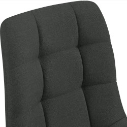 Juego de 2 sillas de comedor Tilde en tela gris oscuro Juego de 2 sillas de comedor Tilde en tela gris oscuro