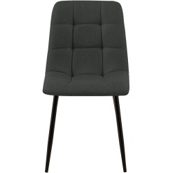 Juego de 2 sillas de comedor Tilde en tela gris oscuro Juego de 2 sillas de comedor Tilde en tela gris oscuro