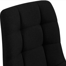 Juego de 2 sillas de comedor Tilde en tela negra Juego de 2 sillas de comedor Tilde en tela negra