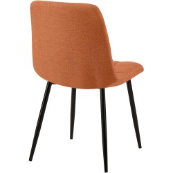 Juego de 2 sillas de comedor Tilde en tela naranja Juego de 2 sillas de comedor Tilde en tela naranja