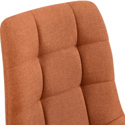 Juego de 2 sillas de comedor Tilde en tela naranja Juego de 2 sillas de comedor Tilde en tela naranja
