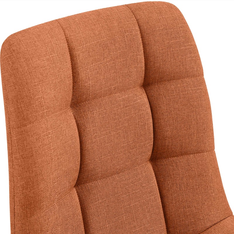 Juego de 2 sillas de comedor Tilde en tela naranja Juego de 2 sillas de comedor Tilde en tela naranja