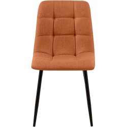 Juego de 2 sillas de comedor Tilde en tela naranja Juego de 2 sillas de comedor Tilde en tela naranja