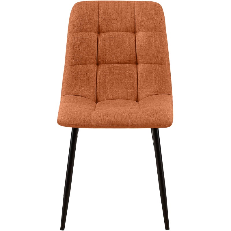 Juego de 2 sillas de comedor Tilde en tela naranja Juego de 2 sillas de comedor Tilde en tela naranja