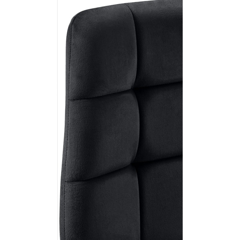 Juego de 2 sillas de comedor Tilde en terciopelo negro