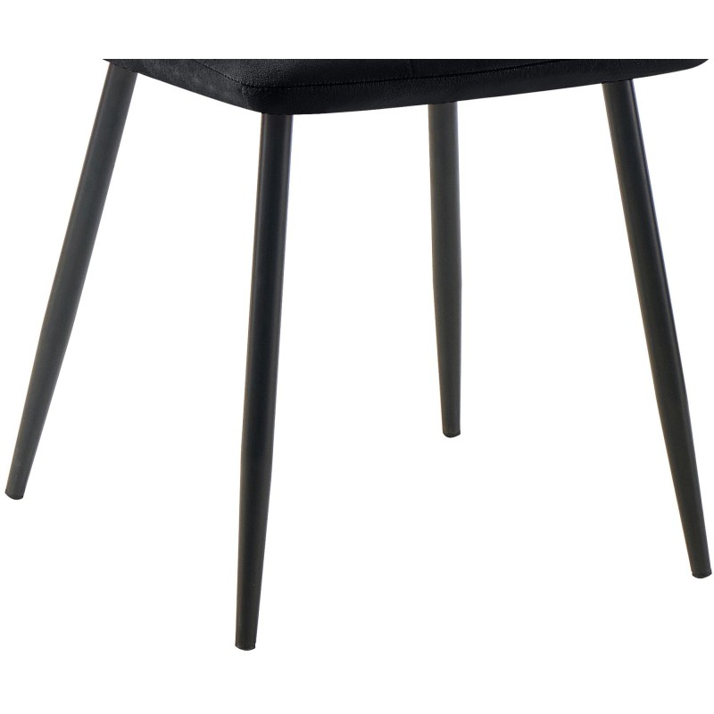 Juego de 2 sillas de comedor Tilde en terciopelo negro