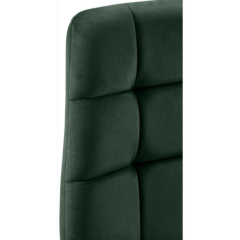Juego de 2 sillas de comedor Tilde en terciopelo verde