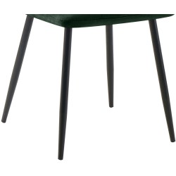 Juego de 2 sillas de comedor Tilde en terciopelo verde Juego de 2 sillas de comedor Tilde en terciopelo verde