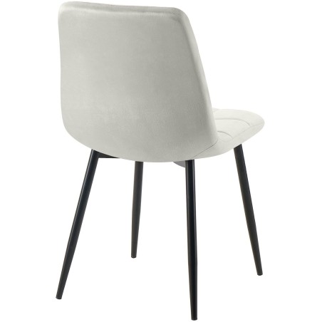 Juego de 2 sillas de comedor Tilde en terciopelo gris