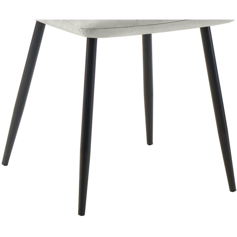 Juego de 2 sillas de comedor Tilde en terciopelo gris Juego de 2 sillas de comedor Tilde en terciopelo gris
