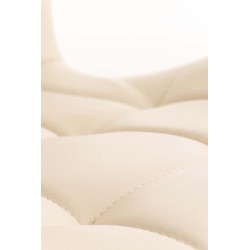 Juego de 4 sillas de comedor Elda, piel sintética color crema