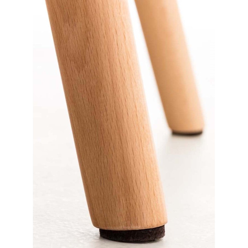 Juego de 4 sillas de comedor Elda, piel sintética color crema