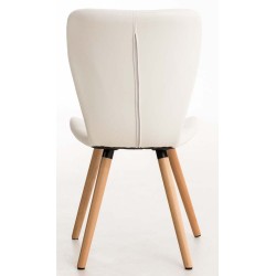 Juego de 4 sillas de comedor Elda de polipiel blanca Juego de 4 sillas de comedor Elda de polipiel blanca