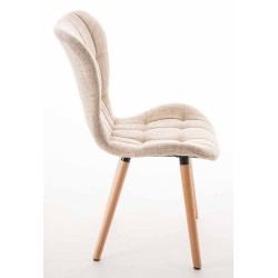 Conjunto de 4 sillas Elda en tejido natura crema Conjunto de 4 sillas Elda en tejido natura crema