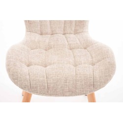 Conjunto de 4 sillas Elda en tejido natura crema Conjunto de 4 sillas Elda en tejido natura crema