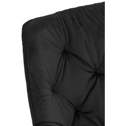 Conjunto de 4 sillas Tanna en terciopelo negro Conjunto de 4 sillas Tanna en terciopelo negro